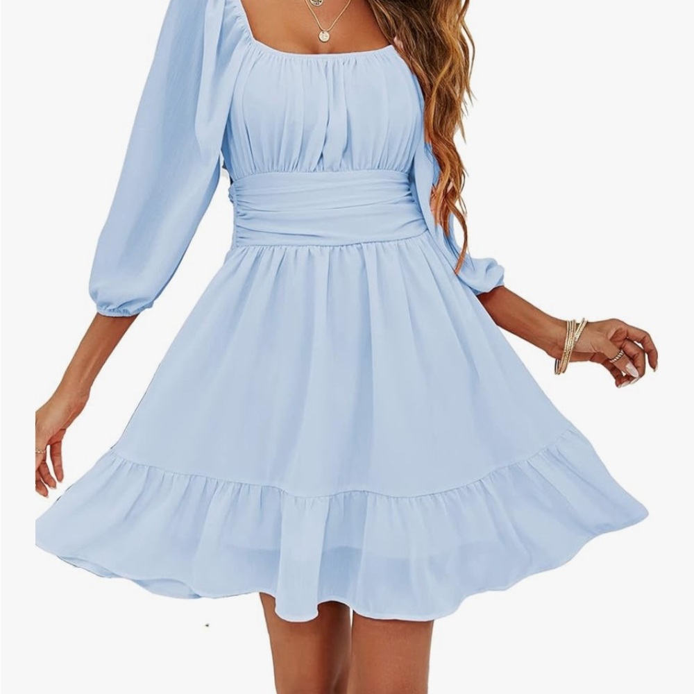 Elegant Blue Women's Dress